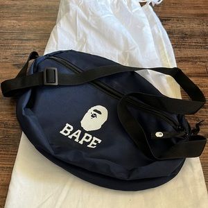 BAPE nylon navy blue messenger,shoulder or crossbody bag